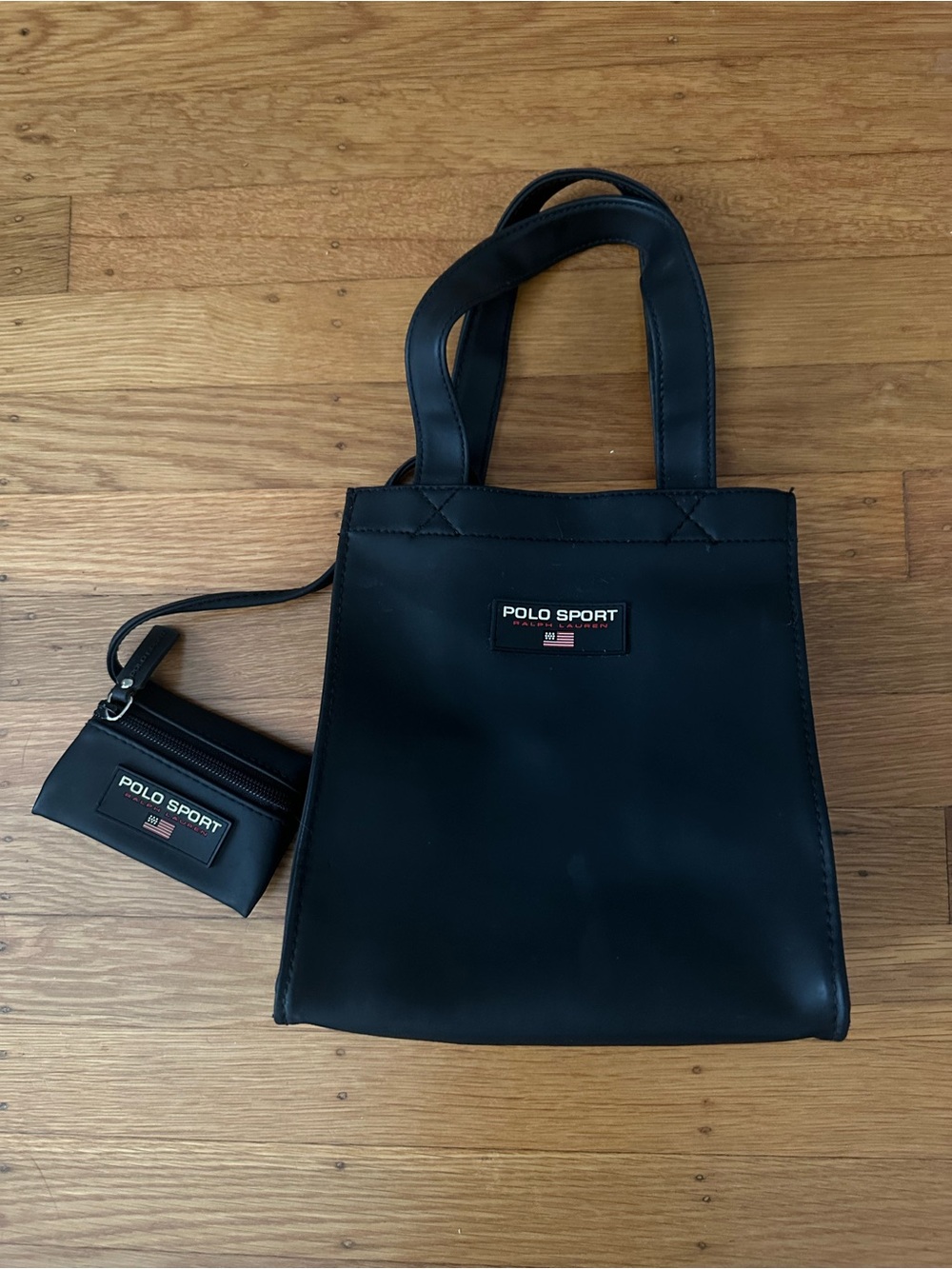 Polo Sport by Ralph Lauren Black Men's Tote Bag with Zip Pouch